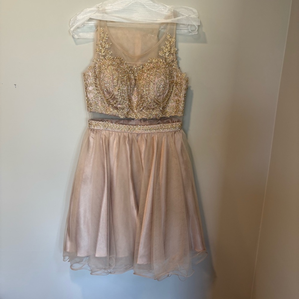 Elegant Gold Kids Dress